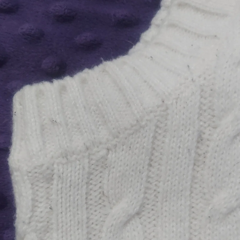 Divided H&M Cream Cable Knit Cropped Sweater Vest Sleeveless Pullover Size Large